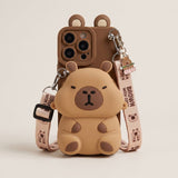Capybara 3D Pouch iPhone Case - Cute Protective Cover