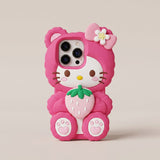 Strawberry Kitten iPhone Case - Cute Protective Cover