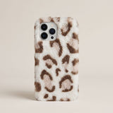 Leopard Plush iPhone Case - Cute Protective Cover