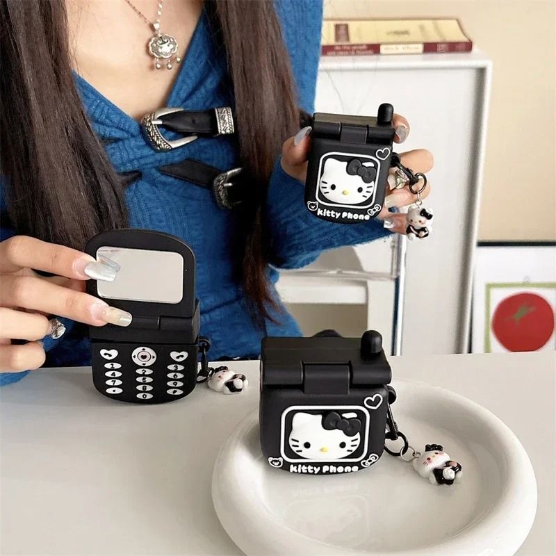 Black Hello Kitty Phone™ - AirPods Case