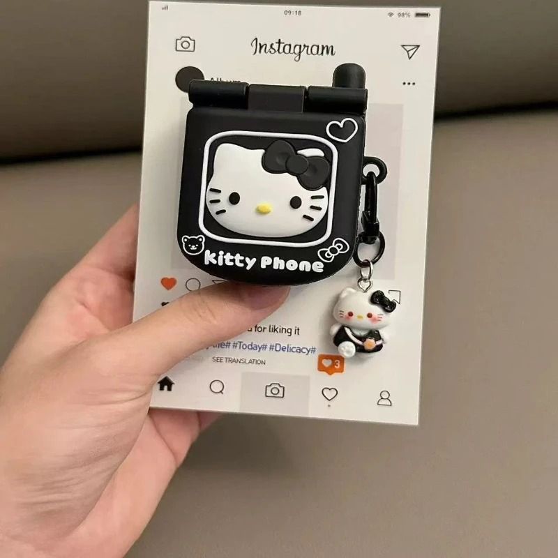 Black Hello Kitty Phone™ - AirPods Case
