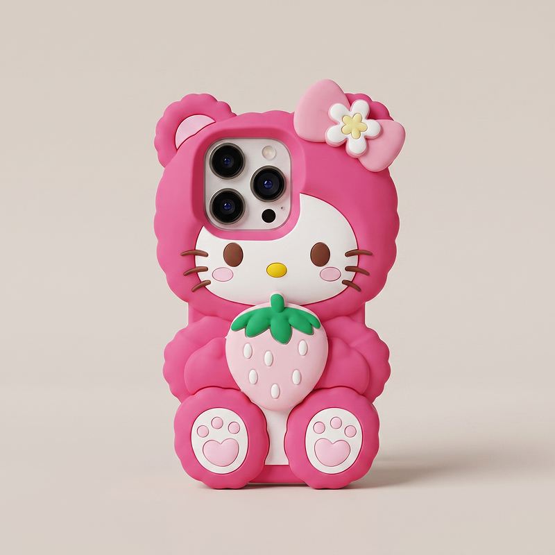 Strawberry Kitten iPhone Case - Cute Protective Cover