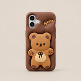 Cute Teddy 3D iPhone Case - Cute Protective Cover