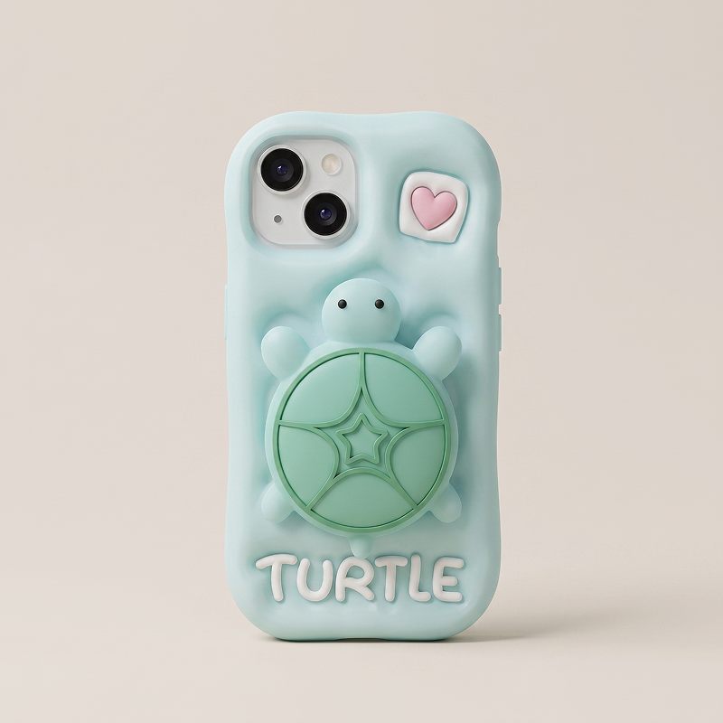 Fluorescent Turtle 3D™ - iPhone Case