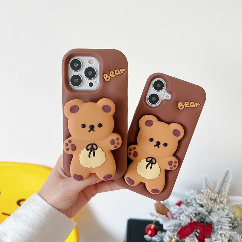 Cute Teddy 3D iPhone Case - Cute Protective Cover