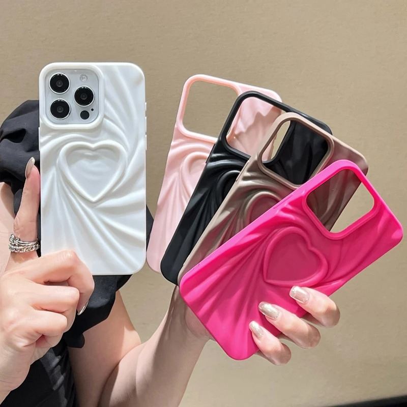 Matte Heart iPhone Case - Cute Protective Cover