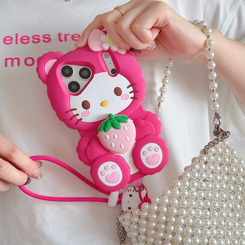 Strawberry Kitten iPhone Case - Cute Protective Cover