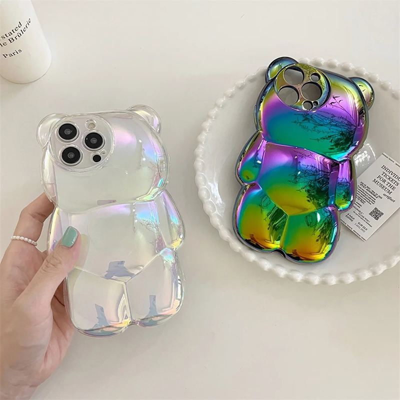 Cartoon Bear iPhone Case - Cute Protective Cover