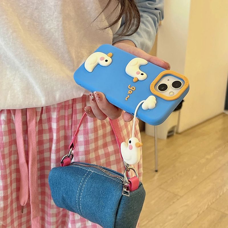Duck Pendant iPhone Case - Cute Protective Cover