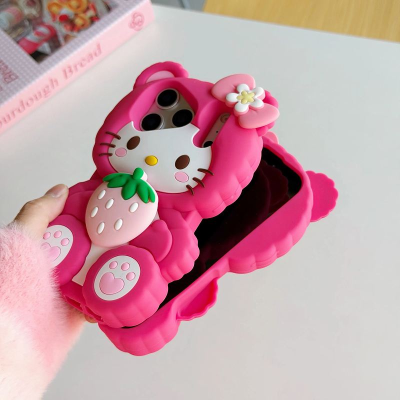 Strawberry Kitten iPhone Case - Cute Protective Cover
