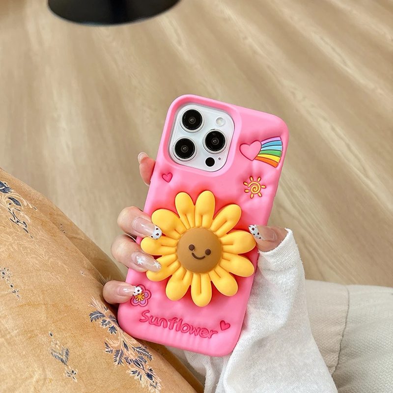 Sunflower 3D iPhone Case - Cute Protective Cover