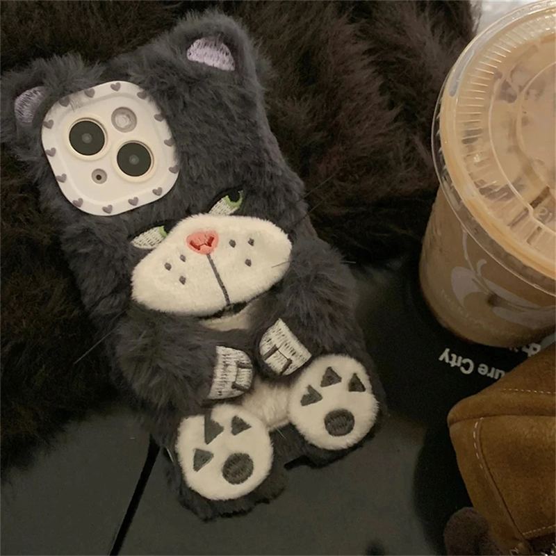 Lucif Cat Plush iPhone Case - Cute Protective Cover