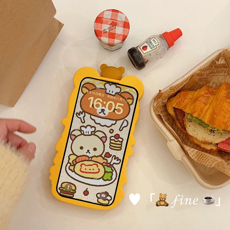 Burger Teddy iPhone Case - Cute Protective Cover