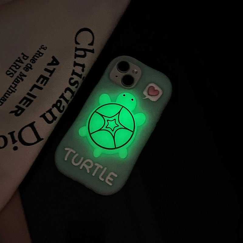 Fluorescent Turtle 3D iPhone Case - Cute Protective Cover