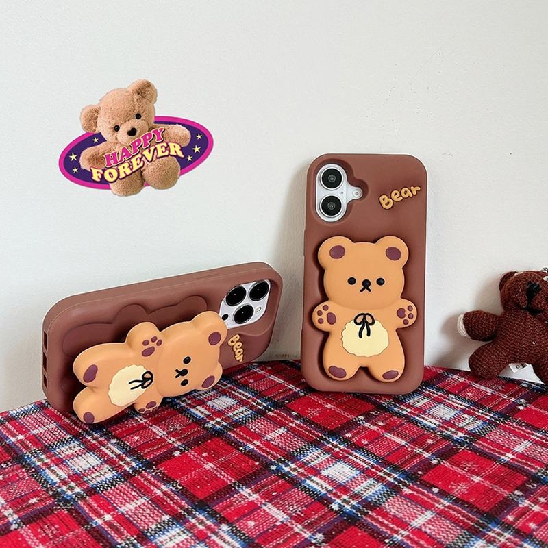 Cute Teddy 3D iPhone Case - Cute Protective Cover