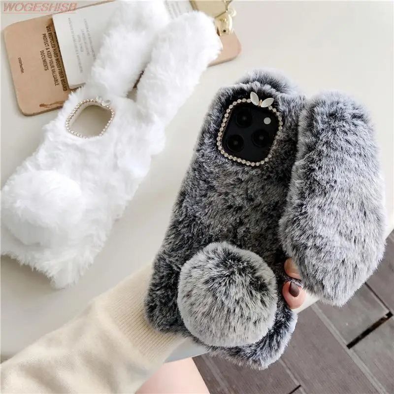 Bunny Fur iPhone Case - Cute Protective Cover