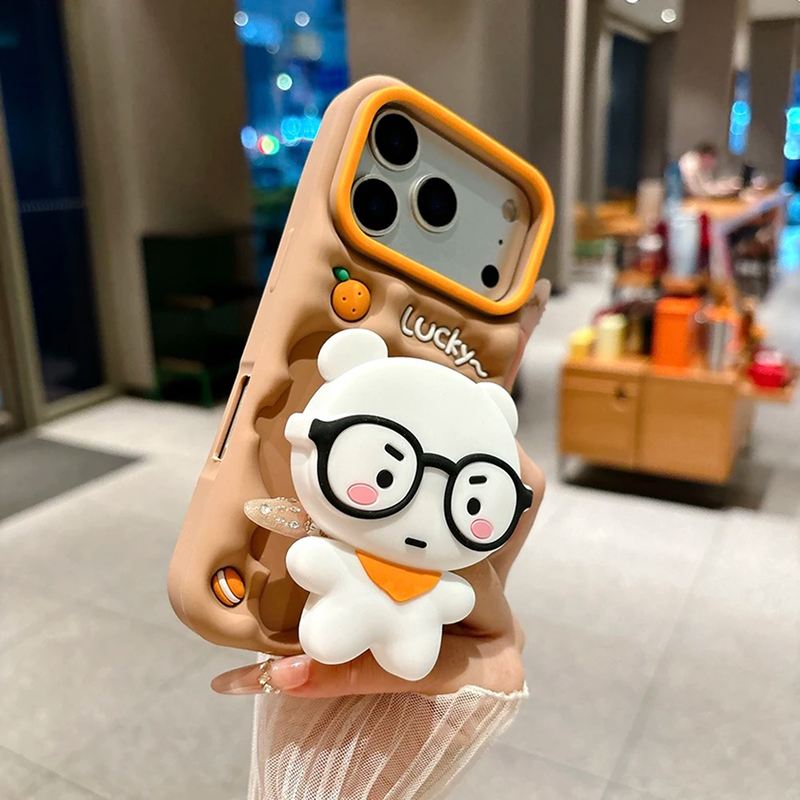 3D Teddy iPhone Case - Cute Protective Cover