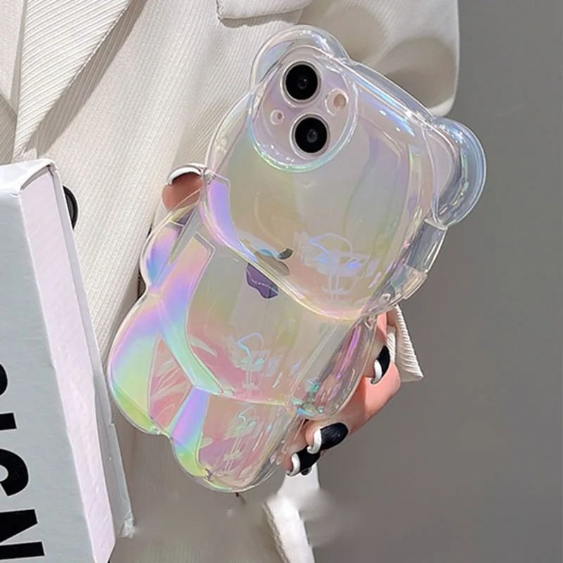 Cartoon Bear iPhone Case - Cute Protective Cover