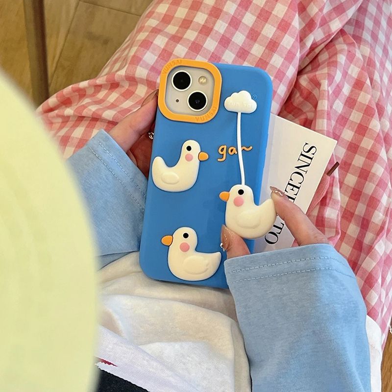 Duck Pendant iPhone Case - Cute Protective Cover