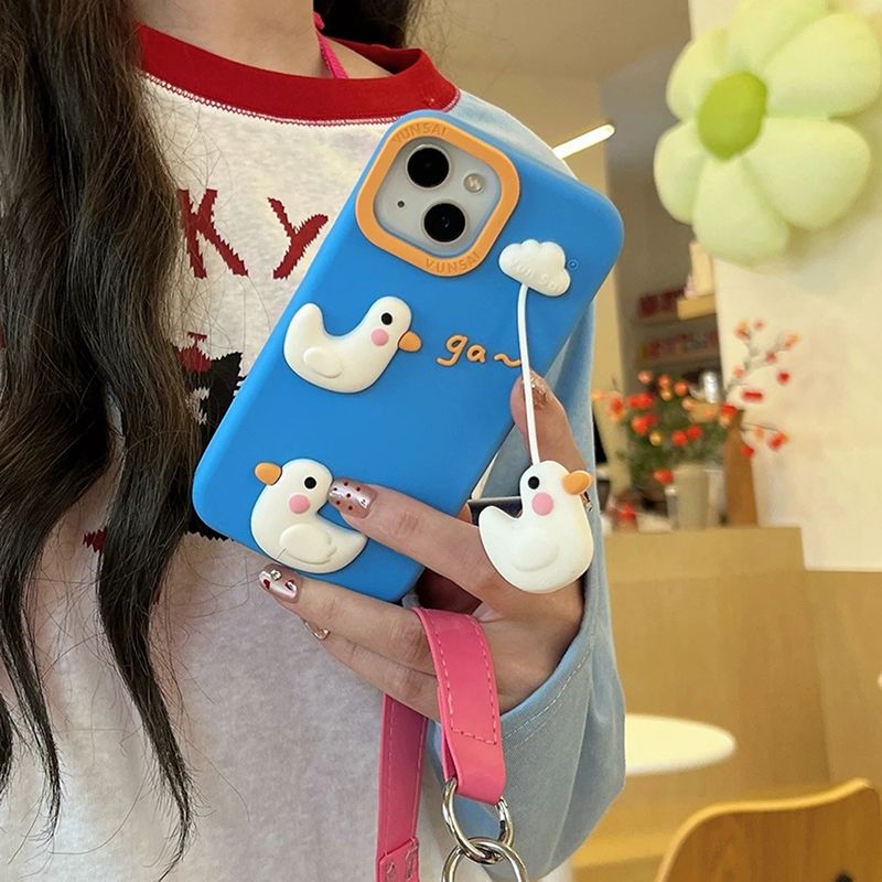 Duck Pendant iPhone Case - Cute Protective Cover