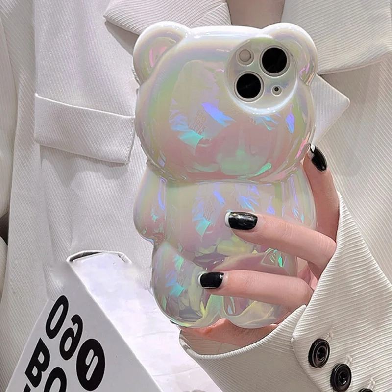 Cartoon Bear iPhone Case - Cute Protective Cover