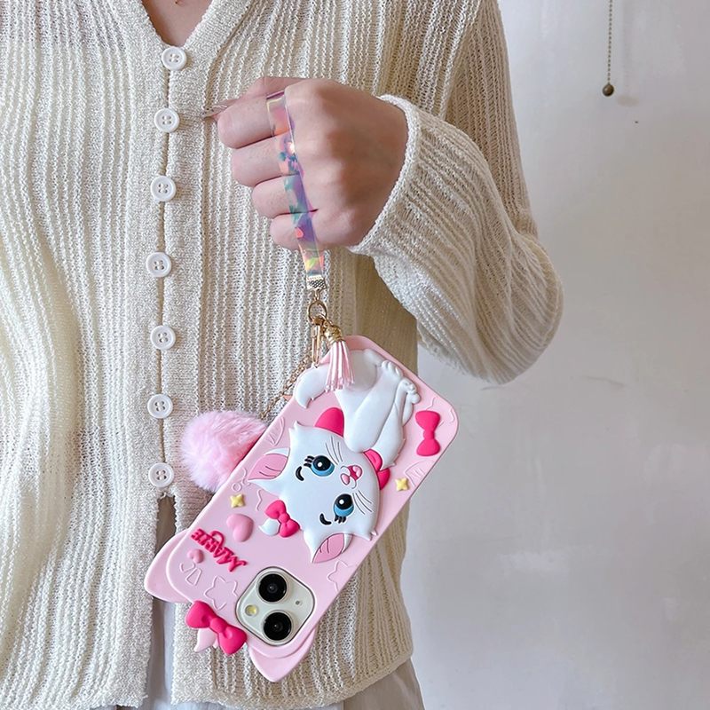 Cute White Cat iPhone Case - Cute Protective Cover
