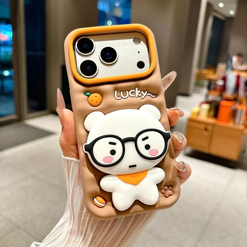 3D Teddy iPhone Case - Cute Protective Cover