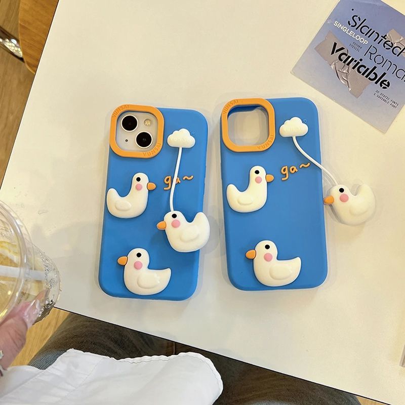 Duck Pendant iPhone Case - Cute Protective Cover