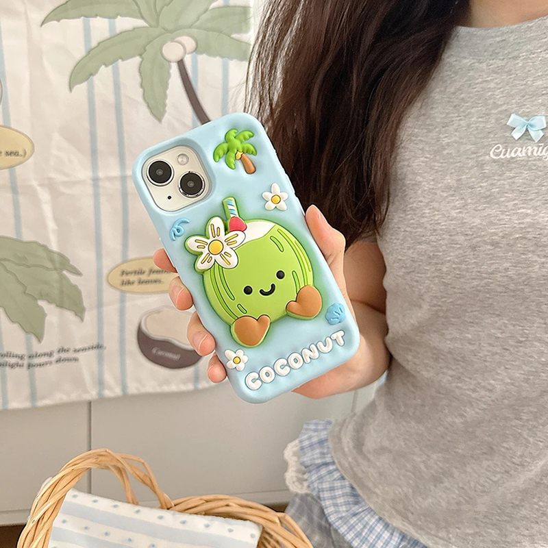 Fresh Coconut 3D iPhone Case - Cute Protective Cover