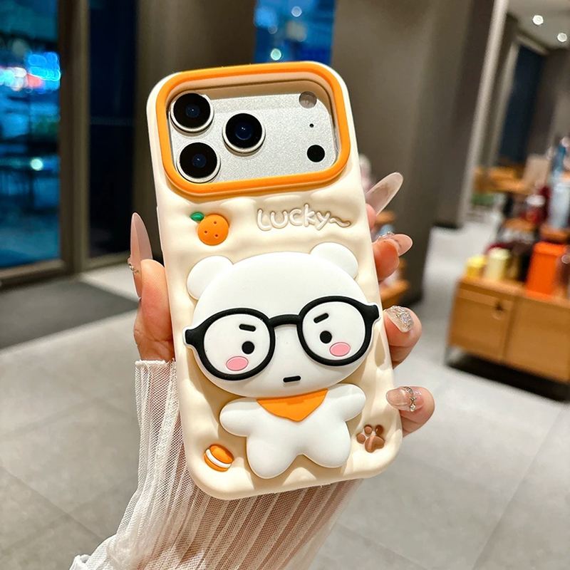 3D Teddy iPhone Case - Cute Protective Cover