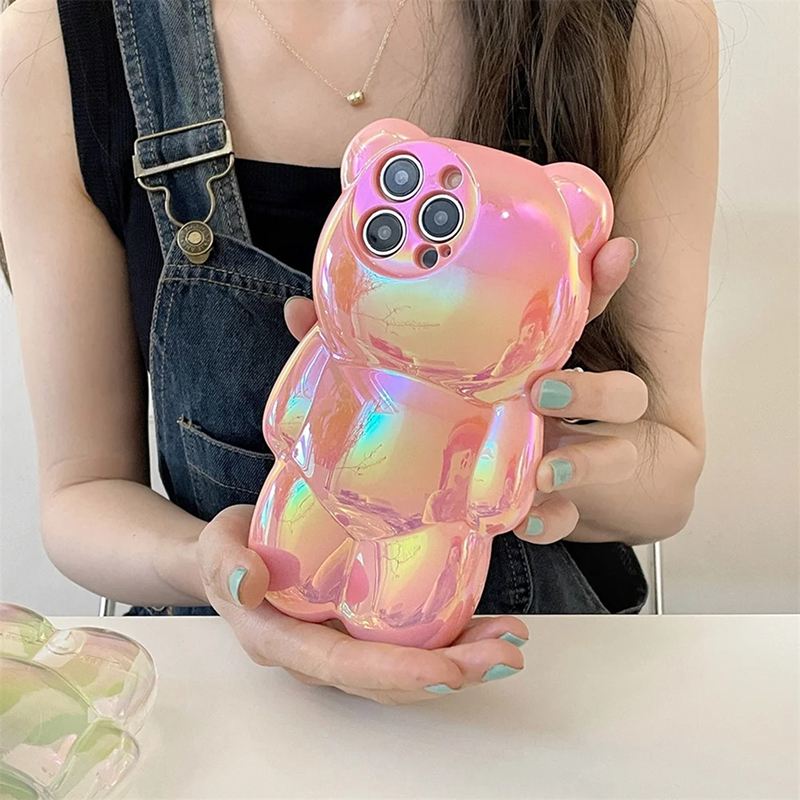 Cartoon Bear iPhone Case - Cute Protective Cover