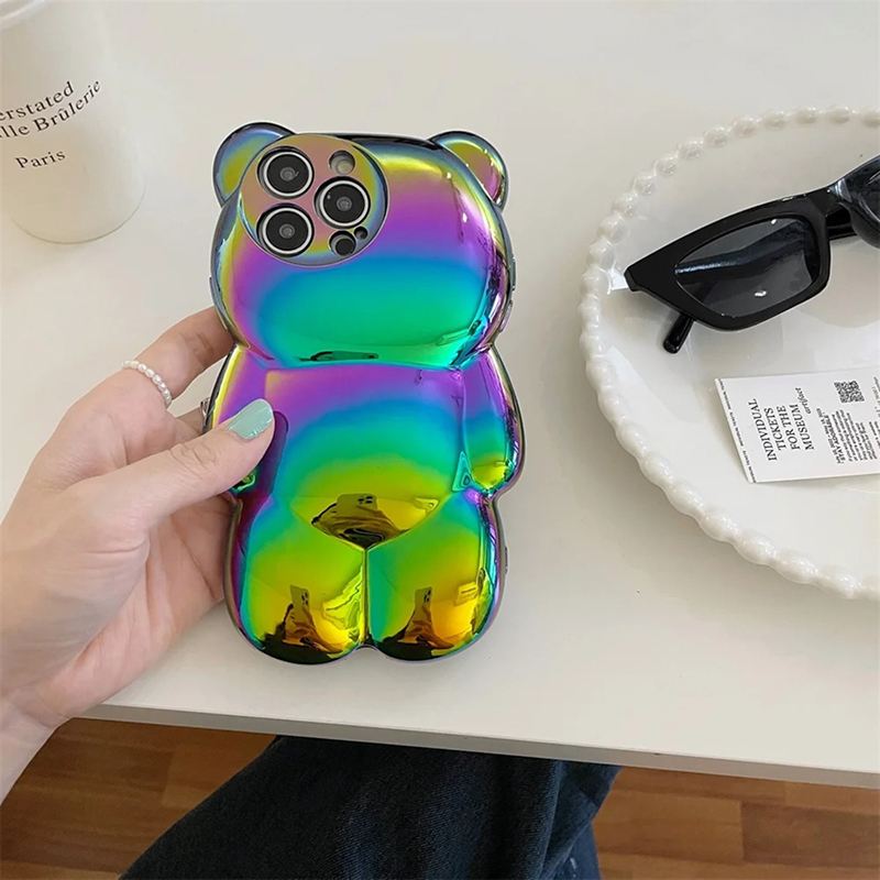Cartoon Bear iPhone Case - Cute Protective Cover
