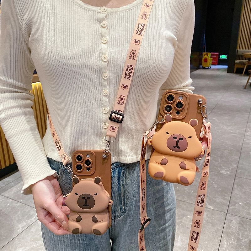 Capybara 3D Pouch iPhone Case - Cute Protective Cover