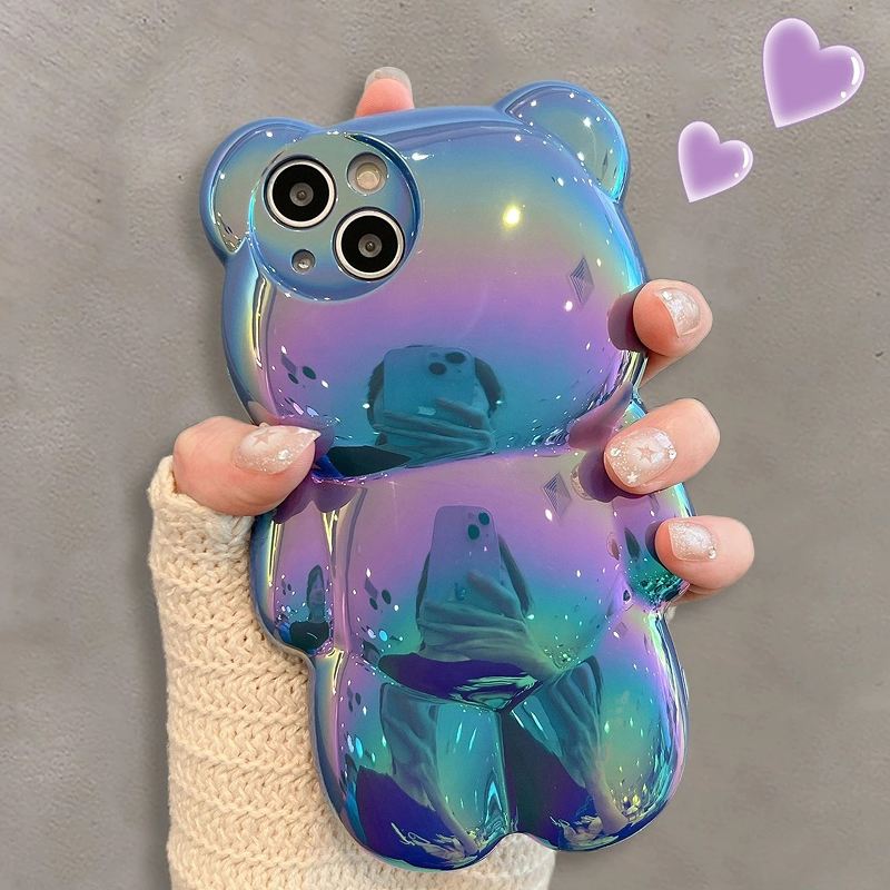 Cartoon Bear iPhone Case - Cute Protective Cover