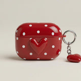 Red Polka Dot AirPods Case - Cute Protective Cover