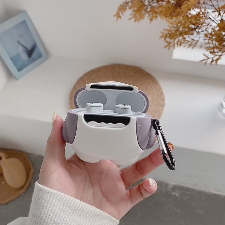 Load video: Shark AirPods Case - Cute Protective Cover