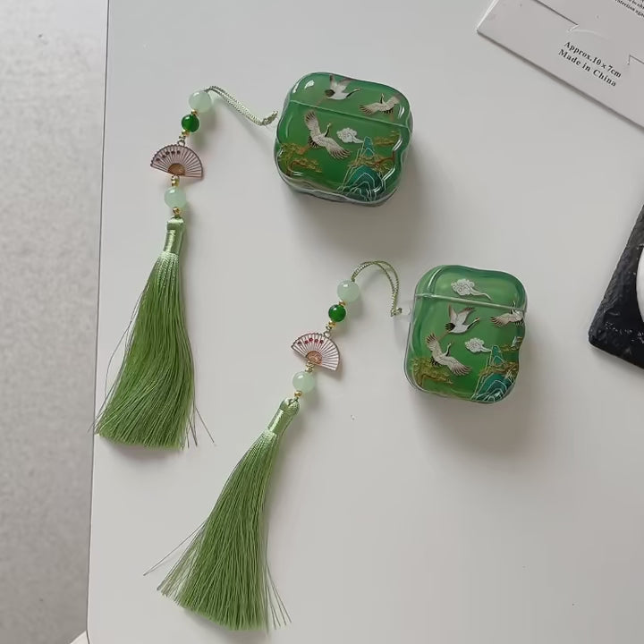 Load video: Oriental AirPods Case - Cute Protective Cover